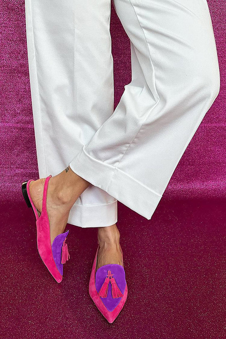 FRENDESSA | BALLERINAS WITH FRINGES & ANKLE STRAP