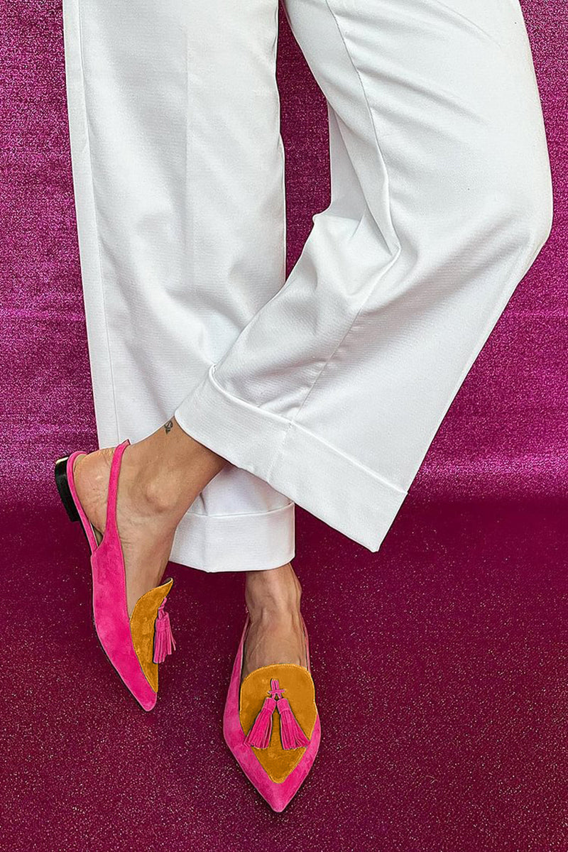 FRENDESSA | BALLERINAS WITH FRINGES & ANKLE STRAP