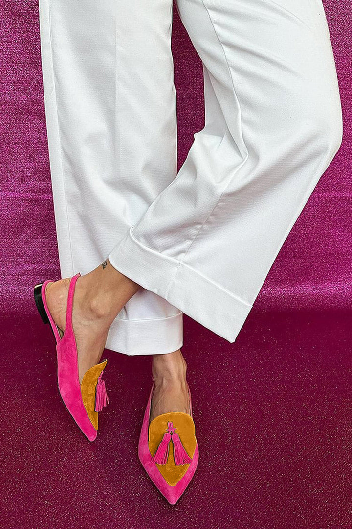 FRENDESSA | BALLERINAS WITH FRINGES & ANKLE STRAP